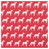 Boxer Dog Silhouette Pet Red Stof (Swatch)