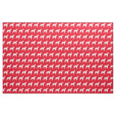 Boxer Dog Silhouette Pet Red Stof (Fat Quarter)