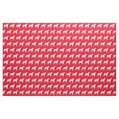 Boxer Dog Silhouette Pet Red Stof (Fat Quarter)