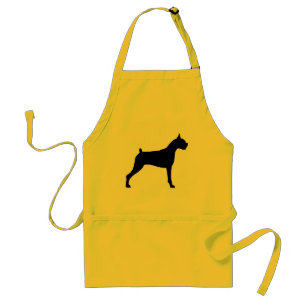Boxer Dog Silhouette Standaard Schort