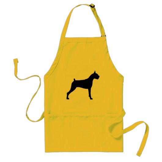 Boxer Dog Silhouette Standaard Schort (Voorkant)