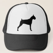 Boxer Dog Silhouette Trucker Pet (Voorkant)