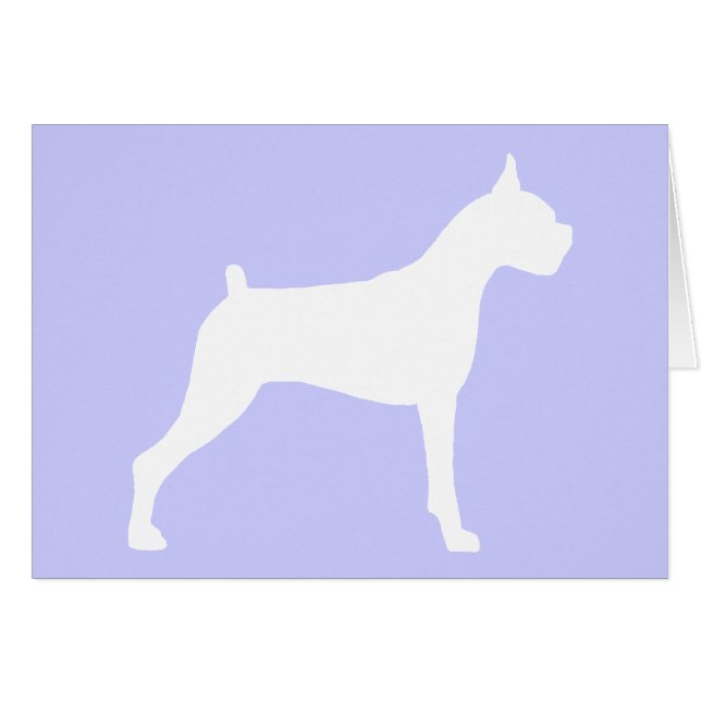 Boxer Dog Silhouette (wit) (Voorkant Horizontaal)