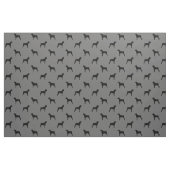 Boxer Dog Silhouettes Grey and Black Patterned Stof (Fat Quarter)