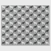 Boxer Dog Silhouettes Patroon Cadeaupapier (Vlak)