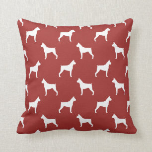 Boxer Dog Silhouettes Patroon Kussen