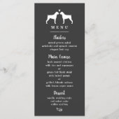 Boxer Dog Silhouettes Weddenrenmenu Menu (Voorkant)