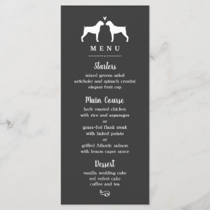 Boxer Dog Silhouettes Weddenrenmenu Menu