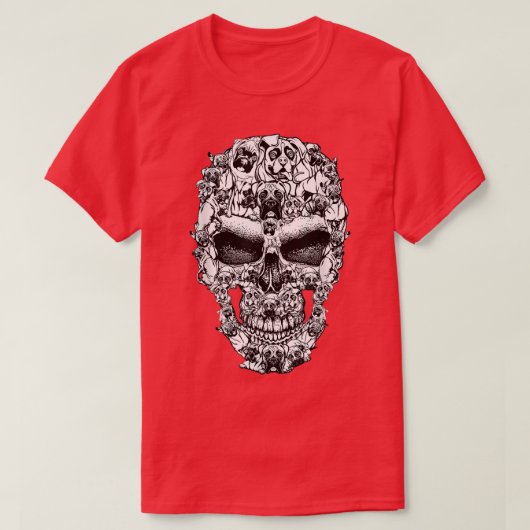 Boxer Dog Skull Skeleton Costume Halloween T shirt (Design voorkant)