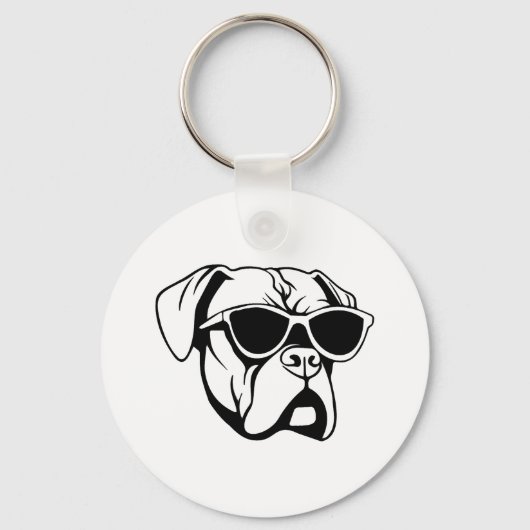 Boxer Dog Sleutelhanger (Voorkant)