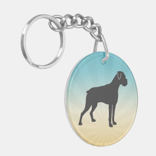 Boxer Dog Sleutelhanger (Voorkant Links)