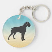 Boxer Dog Sleutelhanger (Achterkant)