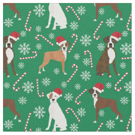 Boxer dog snoepriet groen stof