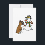 Boxer Dog Snowman Christmas Kaart<br><div class="desc">This Boxer Dog Snowman Christmas design makes a great gift for a Boxer Dog owner. It features a Boxer dog illustrations.</div>