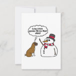 Boxer Dog Snowman Christmas Kaart<br><div class="desc">This Boxer Dog Snowman Christmas design makes a great gift for a Boxer Dog owner. It features a Boxer dog illustrations.</div>