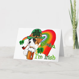 Boxer Dog St Patrick's Day Kaart