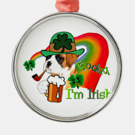 Boxer Dog St Patrick's Day Metalen Ornament