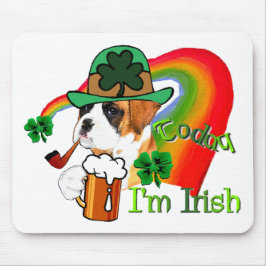 Boxer Dog St Patrick's Day Muismat