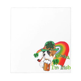 Boxer Dog St Patrick's Day Notitieblok
