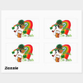Boxer Dog St Patrick's Day Rechthoekige Sticker (Vel)