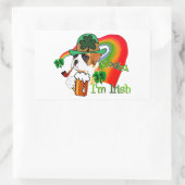 Boxer Dog St Patrick's Day Rechthoekige Sticker (Tas)