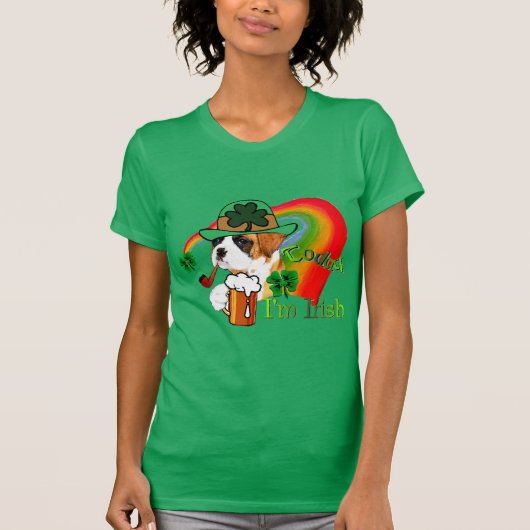 Boxer Dog St Patrick's Day T-shirt (Voorkant)