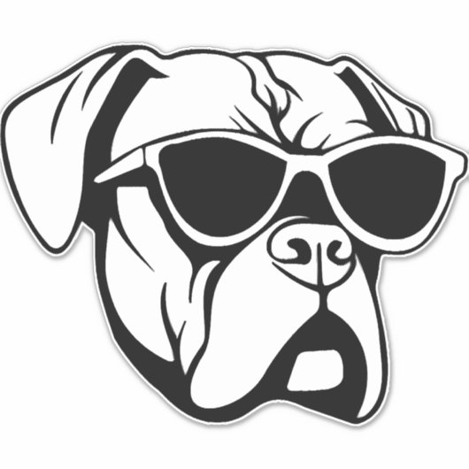 Boxer Dog Sticker (Voorkant)