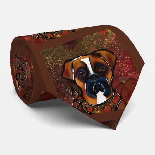 Boxer Dog Stropdas (Opgerold)