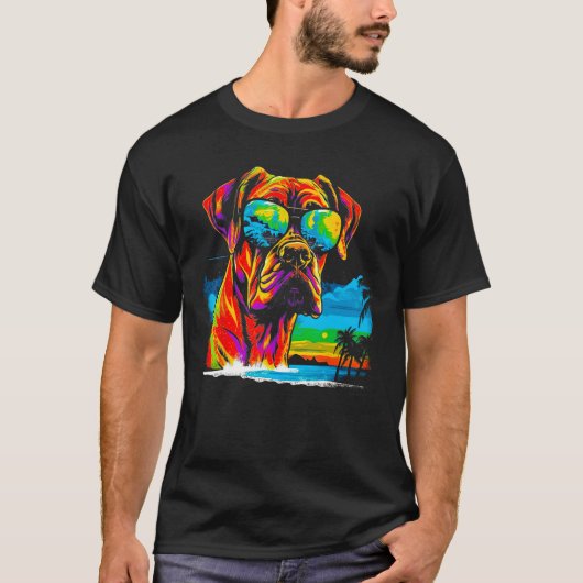 Boxer Dog Summer T-shirt (Voorkant)