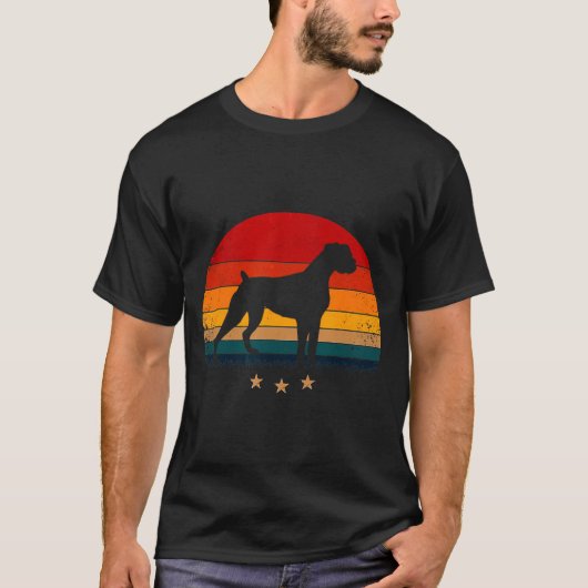 Boxer Dog Sunset T-shirt (Voorkant)