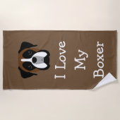Boxer Dog Theme Love Strandlaken (Voorkant)