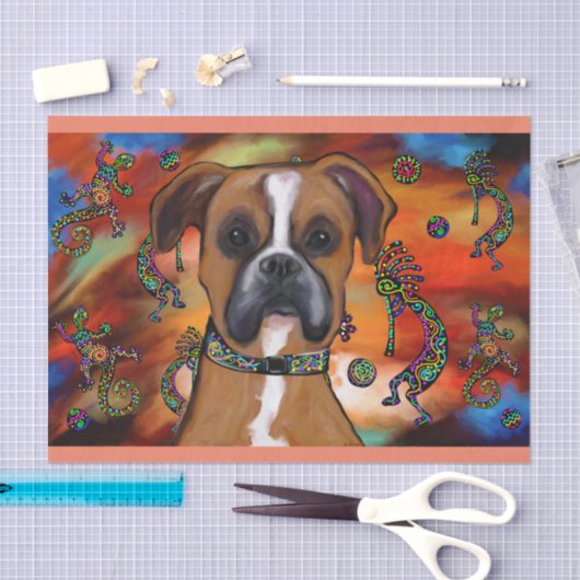 Boxer Dog Tissuepapier (Craft)