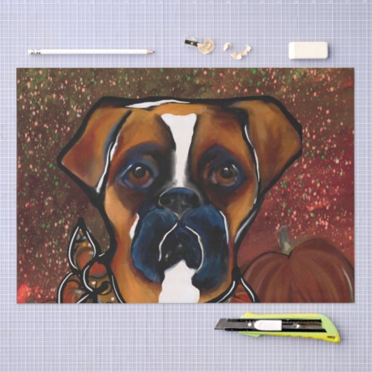 Boxer Dog Tissuepapier (Craft)