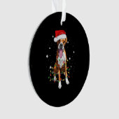 Boxer Dog Tree kerstlampjes Pajama Ornament (voorkant)