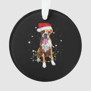 Boxer Dog Tree kerstlampjes Pajama Ornament