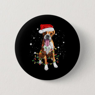 Boxer Dog Tree kerstlampjes Pajama Ronde Button 5,7 Cm