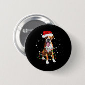 Boxer Dog Tree kerstlampjes Pajama Ronde Button 5,7 Cm (Voorkant /achterkant)