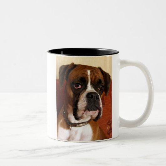 Boxer Dog Tweekleurige Koffiemok (Rechts)
