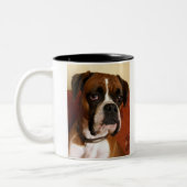 Boxer Dog Tweekleurige Koffiemok (Links)