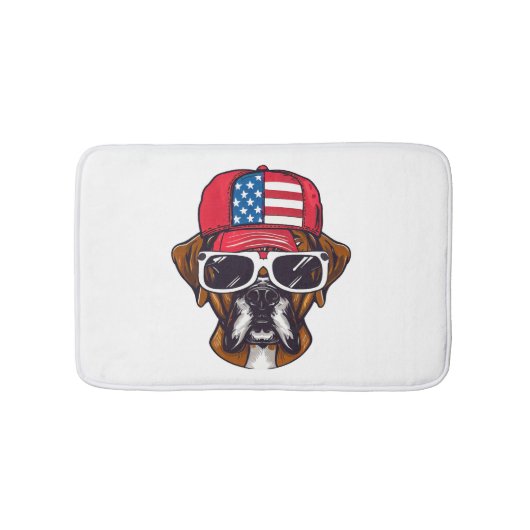 Boxer Dog USA Badmat (Voorkant)