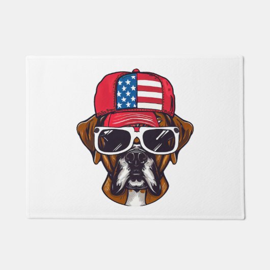 Boxer Dog USA Deurmat (Voorkant)