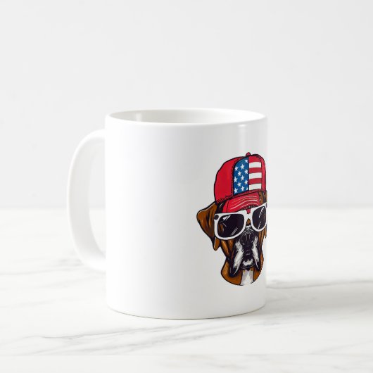 Boxer Dog USA Koffiemok (Voorkant links)
