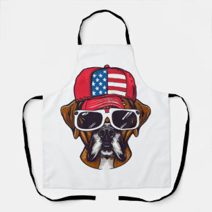 Boxer Dog USA Schort