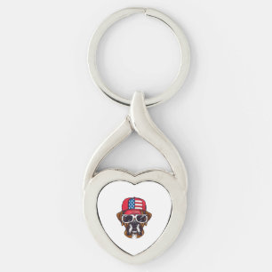 Boxer Dog USA Sleutelhanger