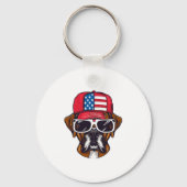 Boxer Dog USA Sleutelhanger (Voorkant)