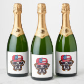 Boxer Dog USA Sparkling Wijnetiket (Flessen)