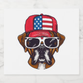 Boxer Dog USA Sparkling Wijnetiket (Enkel label)