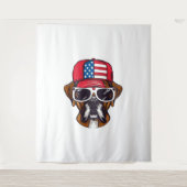 Boxer Dog USA Wandkleed (Voorkant)