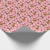 Boxer Dog Valentijnse  Gift Wrap Cadeaupapier (Hoek)