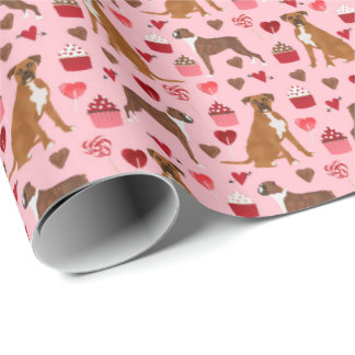 Boxer Dog Valentijnse Gift Wrap Cadeaupapier